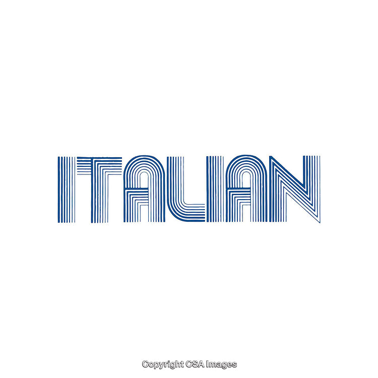 Retro Italian Design with Artistic Lines and Vibrant Typography