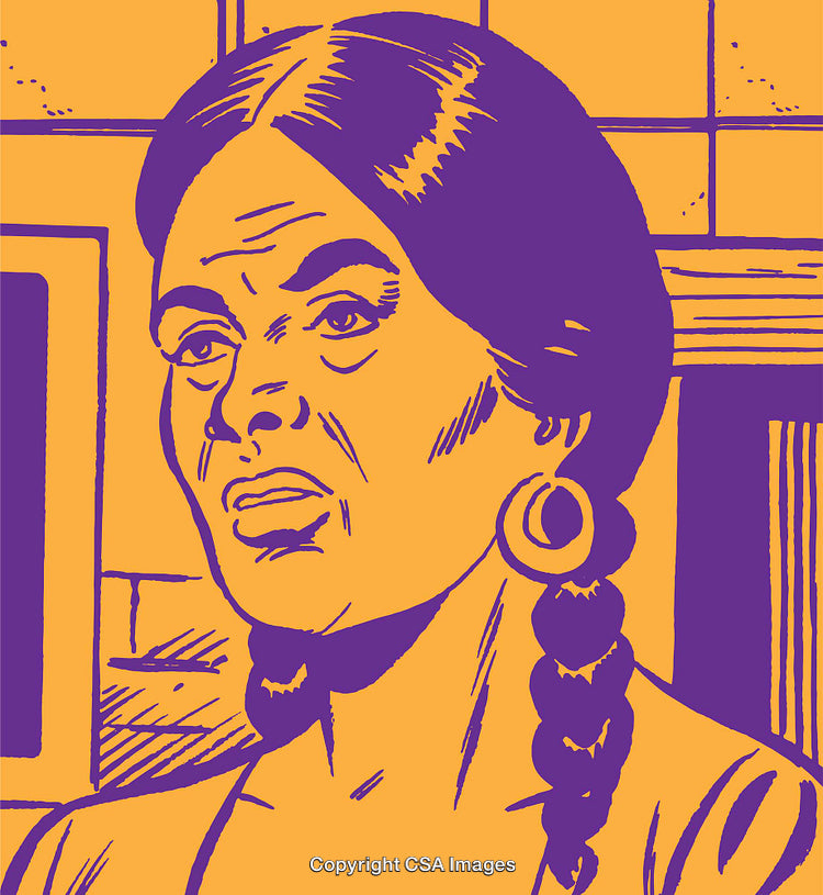 Vector Art Portrait in Monochrome Cartoon Style with Vibrant Colors