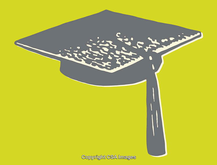 Illustration of a Graduation Cap with Minimalistic Design