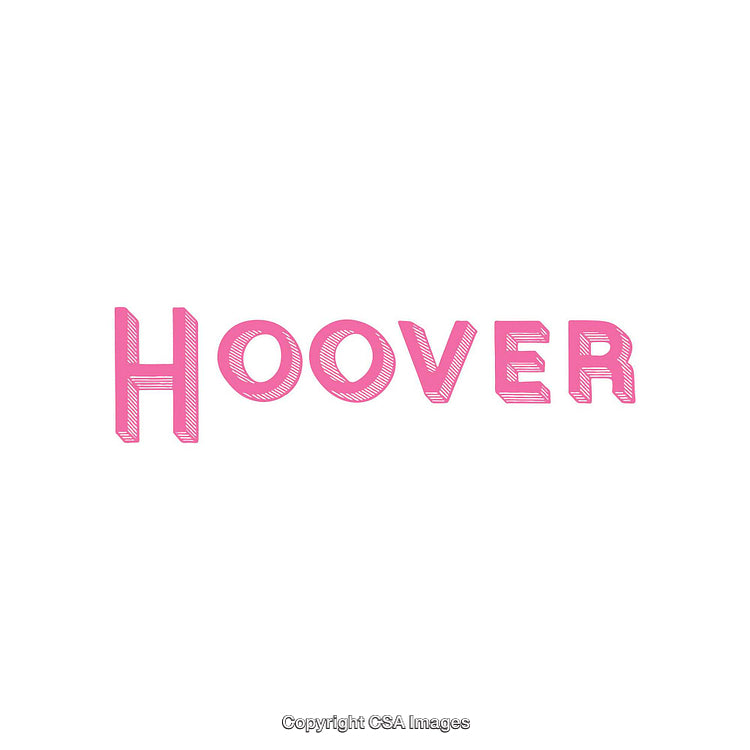 Pink Hoover Stylized Text Illustrating Bold Lettering