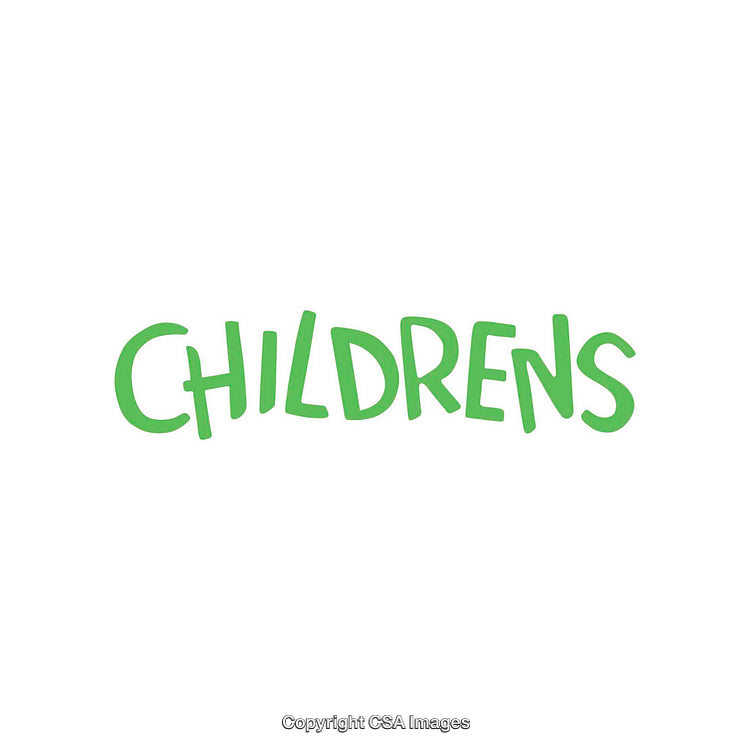 Bright Green Children's Text on a Clean White Background