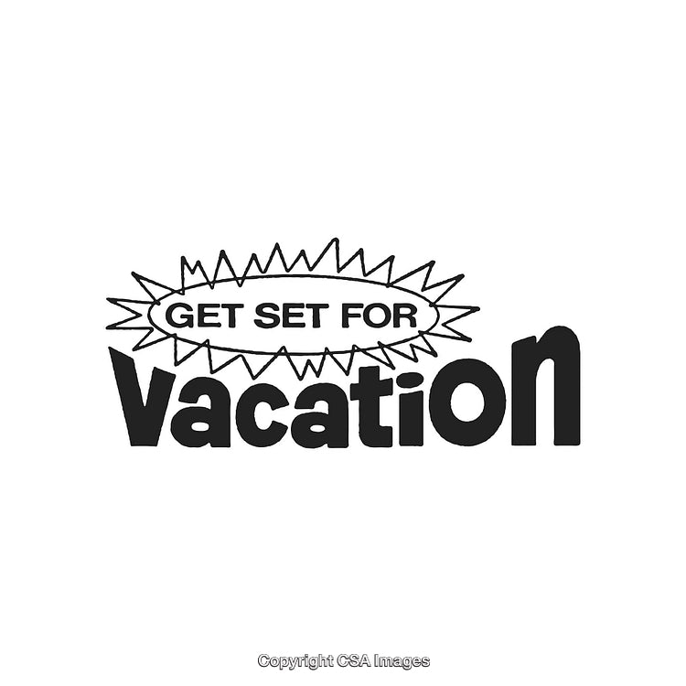 Exciting Get Ready for Vacation Text Design with Dynamic Elements
