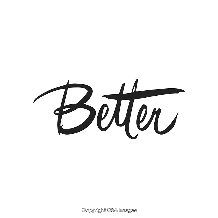 Elegant Hand-Drawn Calligraphy of the Inspirational Word 'Better' in Black Text