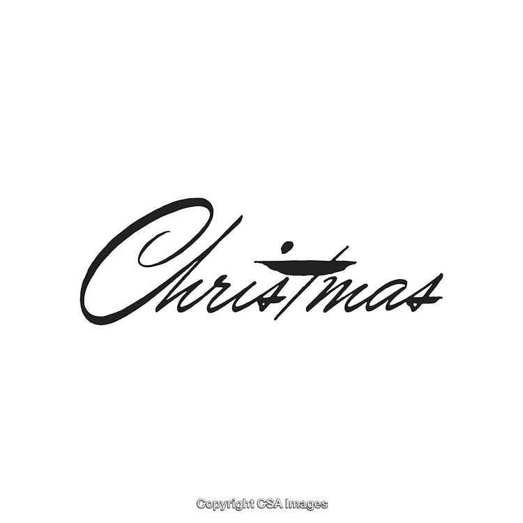 Elegant Handwritten Christmas Text in Stylish Black Script Font