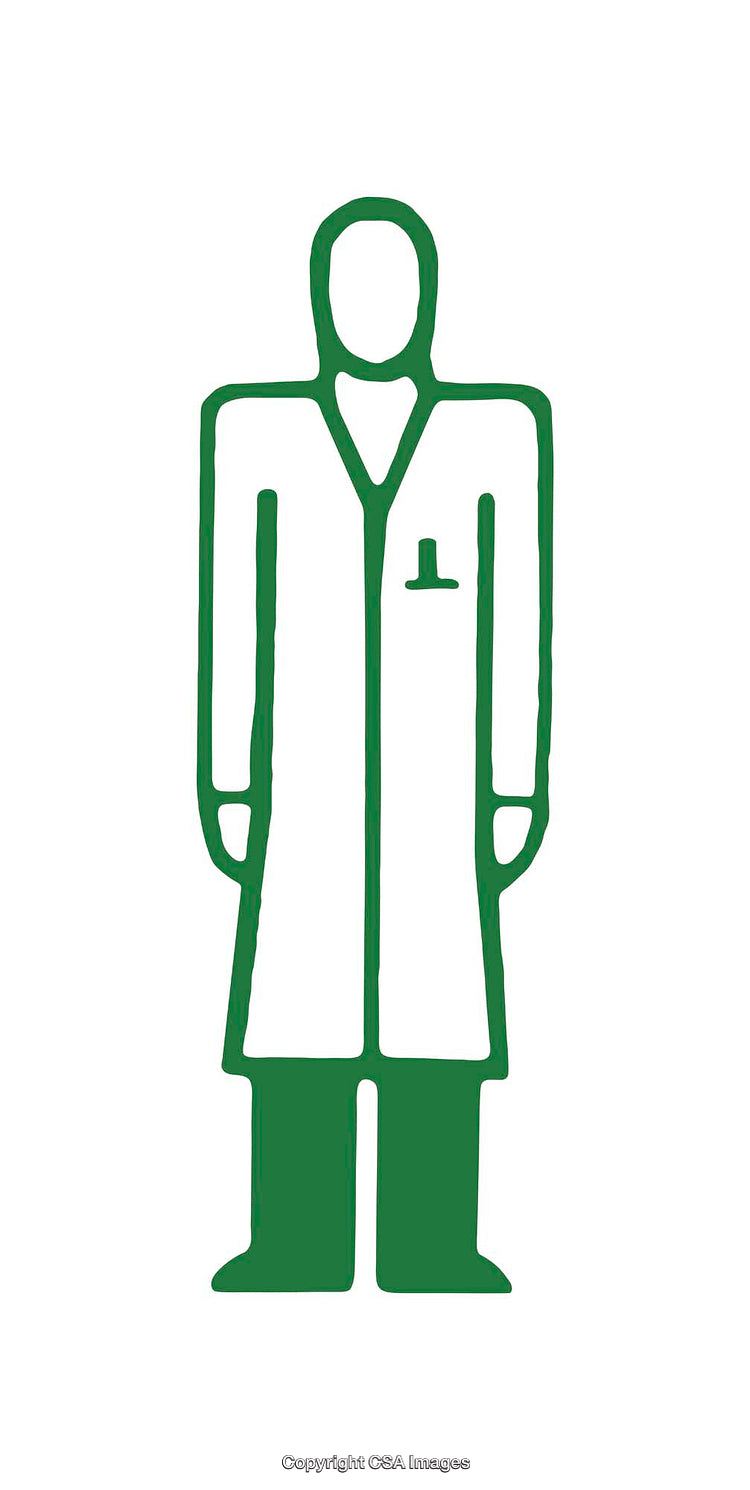 Green Line Art Doctor Icon Symbolizing Healthcare and Medicine