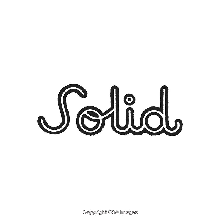Minimalist Black Typography of the Word 'Solid' on a White Background