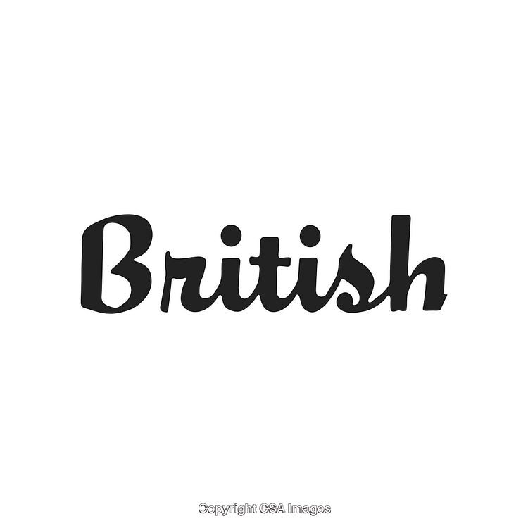 Elegant Typography Design Featuring the Word British in Smooth Black Style