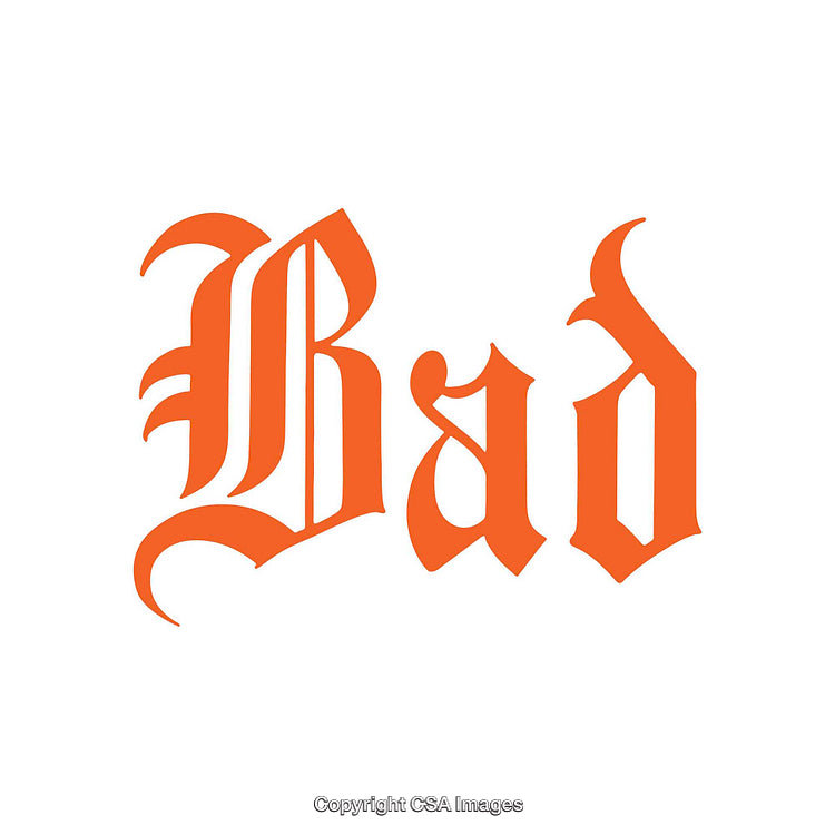 Bold Orange Gothic Typography Display with Decorative Design Elements