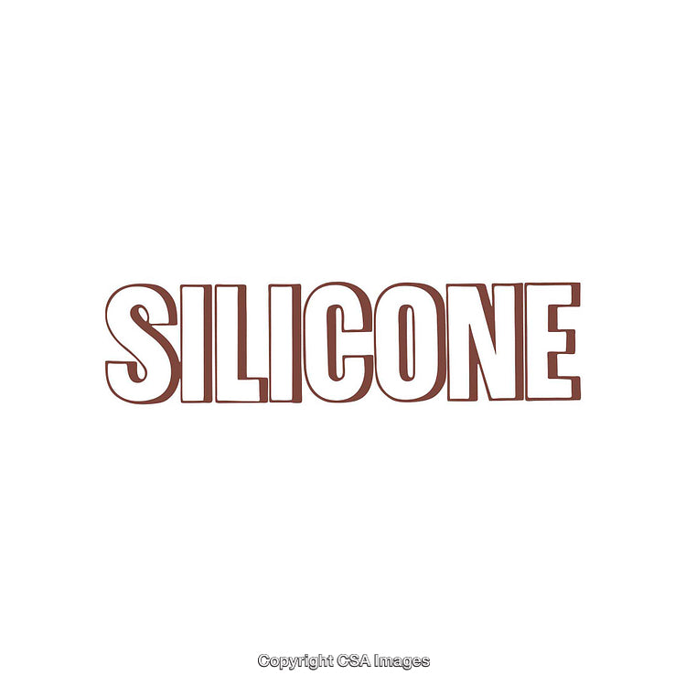 Stylized Silicone Text Design on Clean White Background