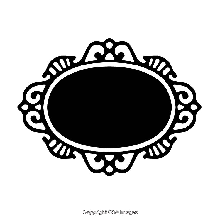 Elegant Black and White Decorative Border Design with Classic Art Details