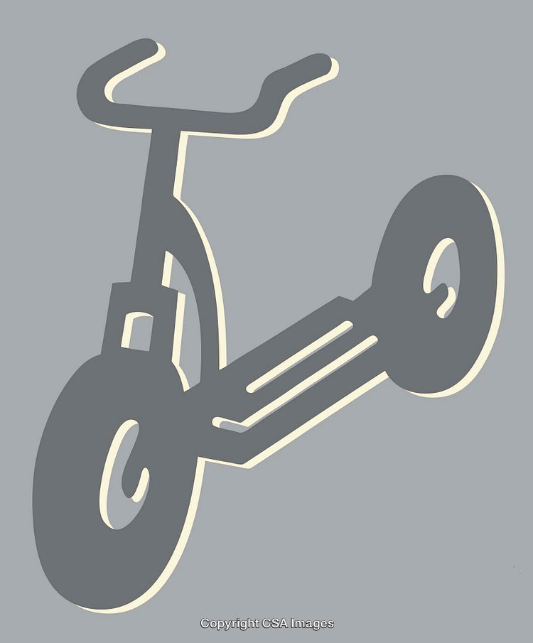 Stylized Illustration of a Retro Scooter in Elegant Gray Tones