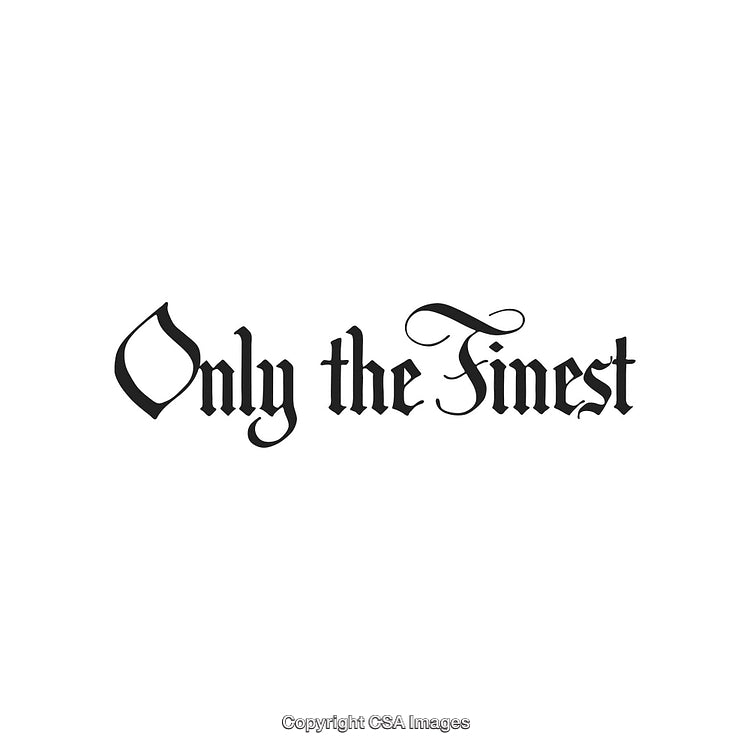Elegant Calligraphy Typography Emphasizing Luxury and High Standards