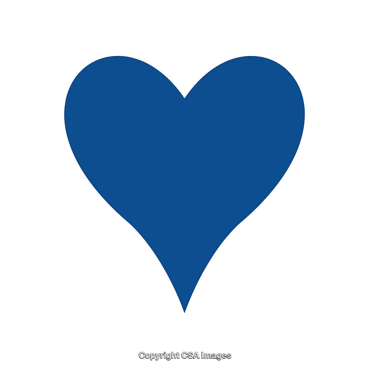 Blue Heart Symbol on a White Background for Creative Designs