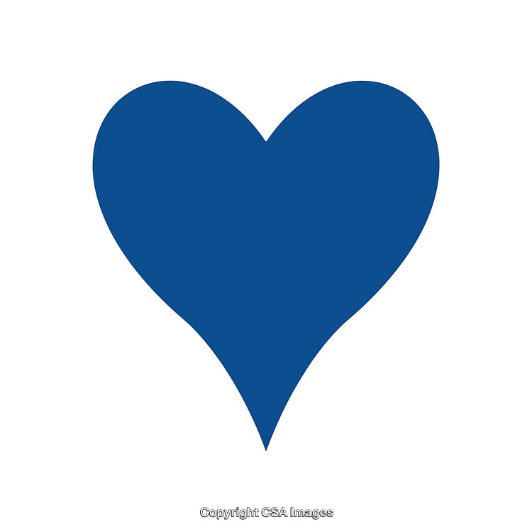 Blue Heart Symbol on a White Background for Creative Designs