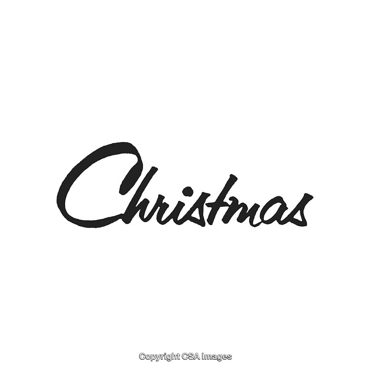 Elegant Calligraphy Design Featuring the Word 'Christmas' in Bold Script Typography