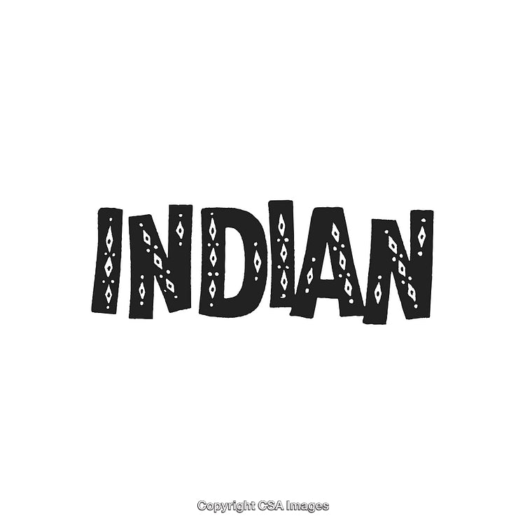 Black Text Illustration Representing Indian Culture And Traditional Design