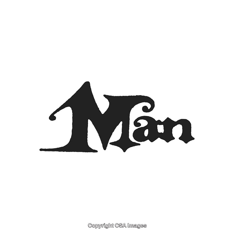 Creative Typography Art Featuring 'Man' with Bold and Stylish Design