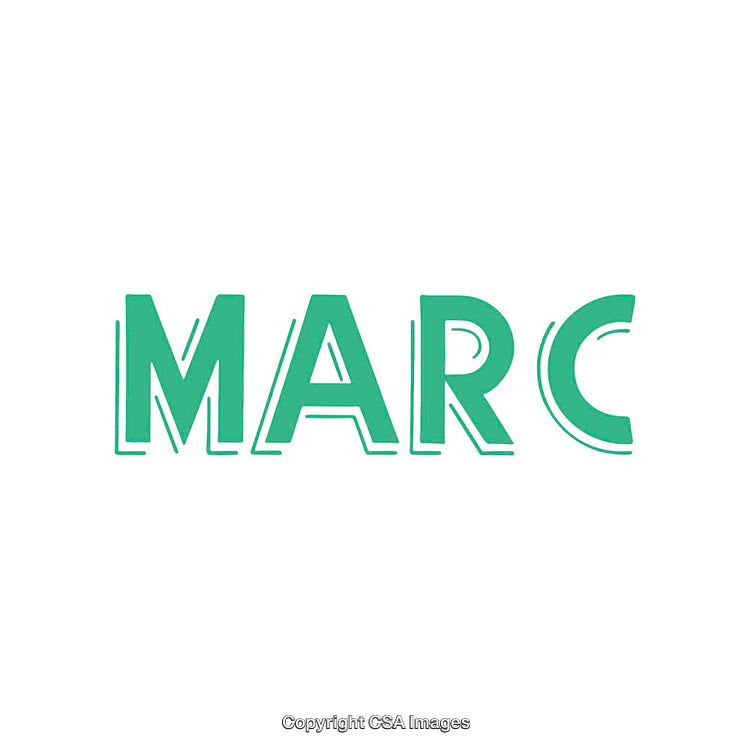 Green Text Graphic Featuring the Word 'Marc' in Bold Letters