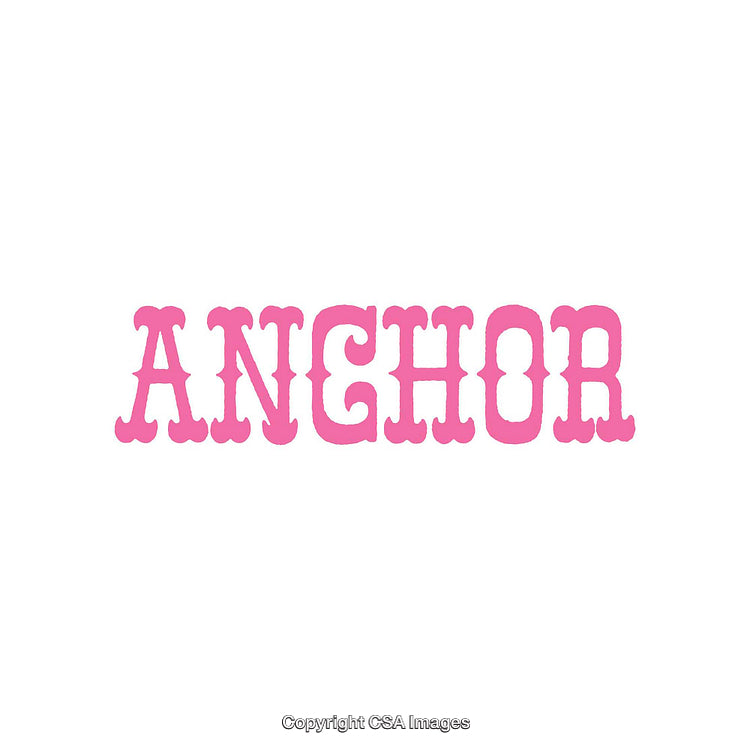 Pink Text Anchor Displayed on a Clean White Background