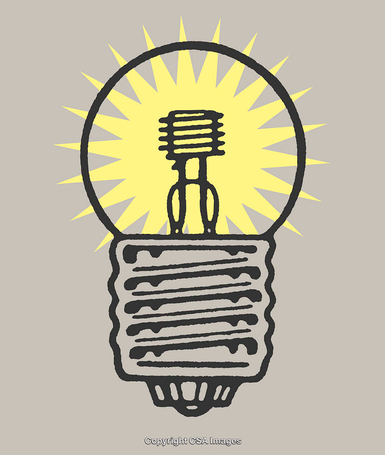 Creative Line Art Illustration of Lightbulb Symbolizing Innovation and Ideas