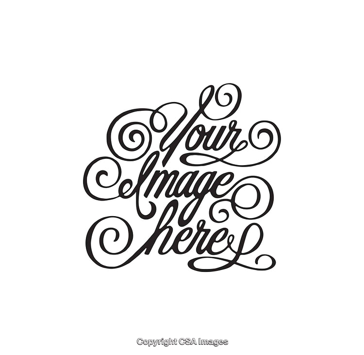 Elegant Black And White Typography with Swirling Design Elements