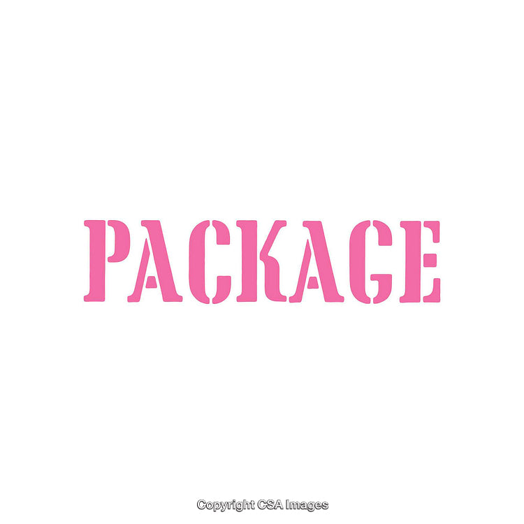 Pink Text Design Featuring the Word Package in Bold Typography