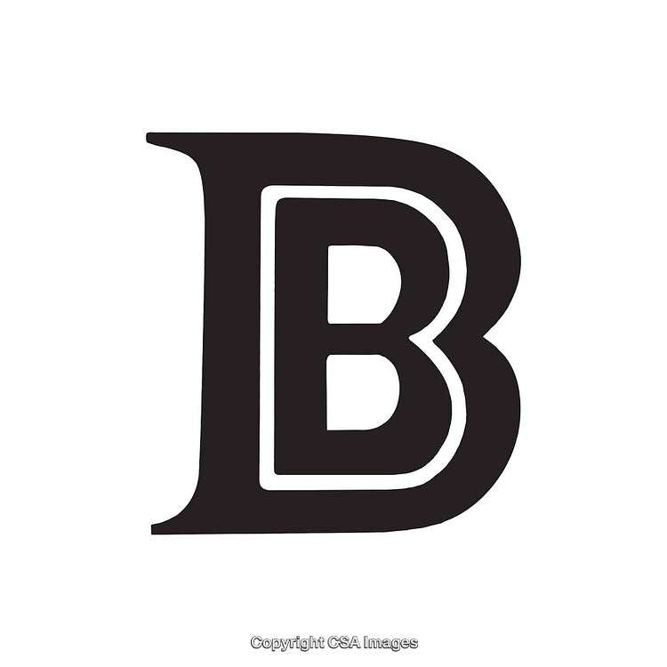 Bold Capital Letter B Featuring Elegant Black Typography Design