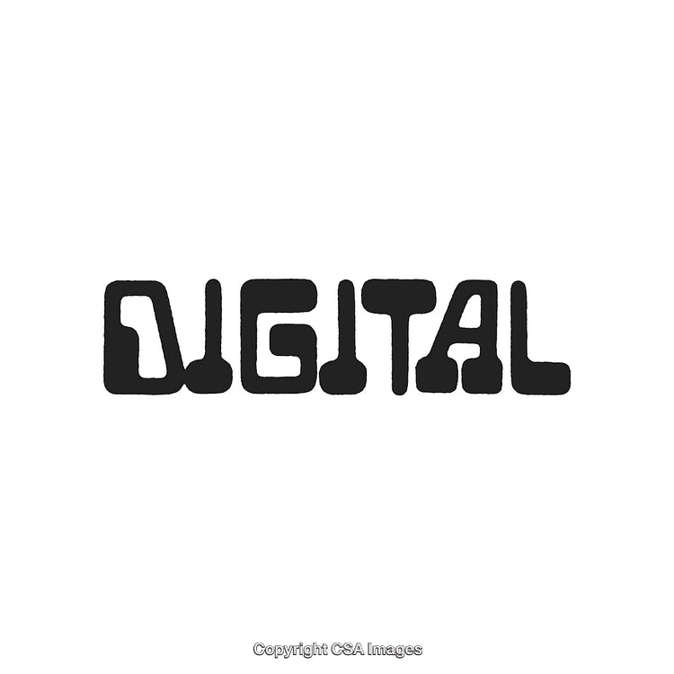 Creative Digital Text Design with Modern Font and Unique Style