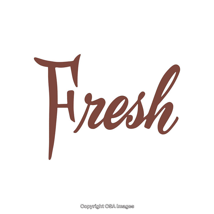 Stylish Calligraphy Lettering of the Word 'Fresh' in Simple Design