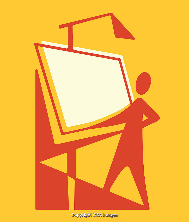 Abstract Artistic Line Art With Geometric Display Elements