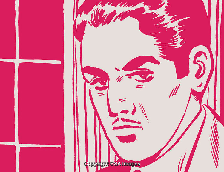 Vibrant Illustration of a Gentleman in a Retro Pop Art Style