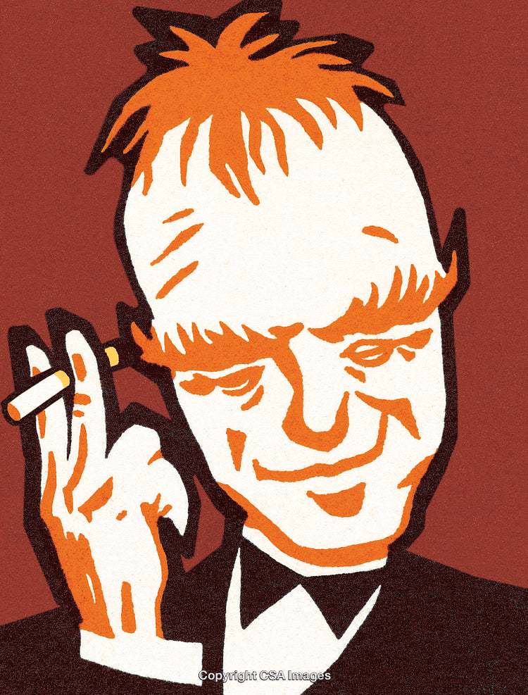 Bright Caricature Illustration of a Person Looking Humorous with a Whimsical Expression