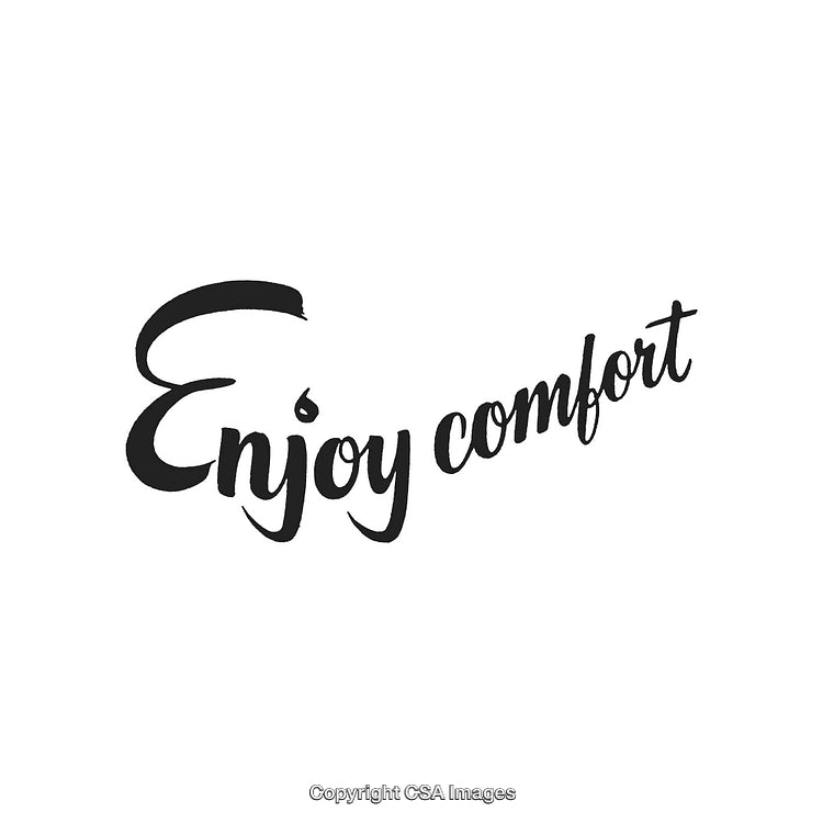 Inspirational Handwritten Text Design Highlighting Comfort and Positivity