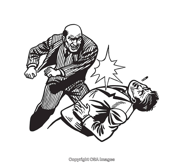 Dynamic Black and White Comic Style Illustration Depicting Dramatic Action Scene