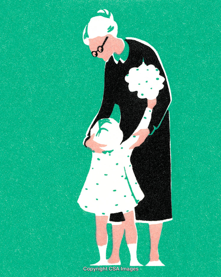 Loving Grandmother Sharing a Warm Embrace With Her Smiling Grandchild