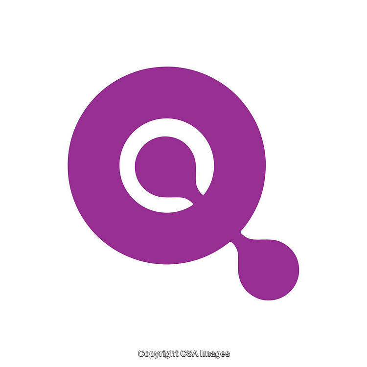 Purple Abstract Symbol With a Circular Design and Outline