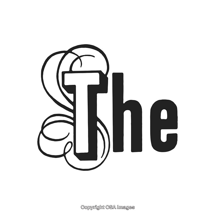 Stylized Decorative Word Art Featuring The Word 'The' With Elegant Design