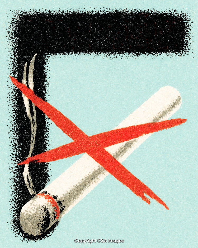 No Smoking Sign Illustration Symbolizing Health Awareness and Prohibition