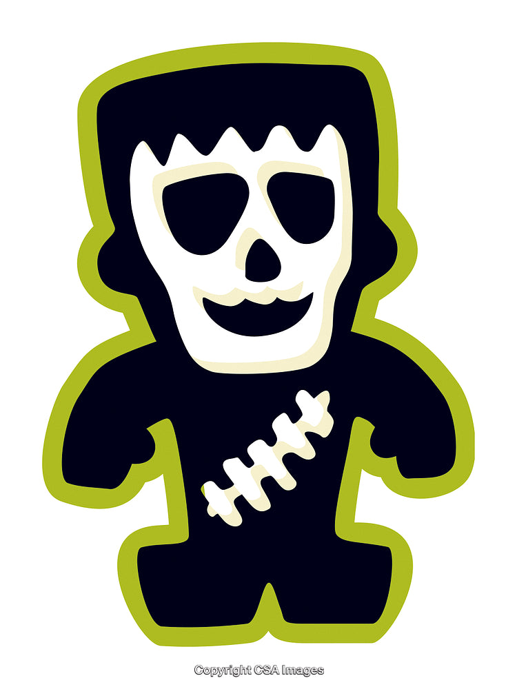 Cartoon Styled Halloween Character Design Featuring a Spooky Monster Illustration