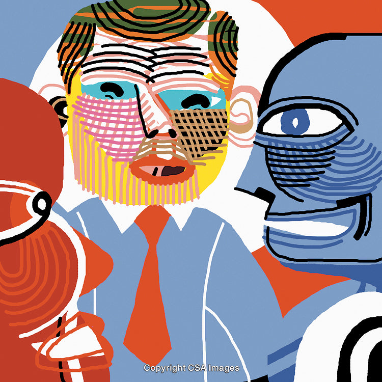 Three People in Conversation
