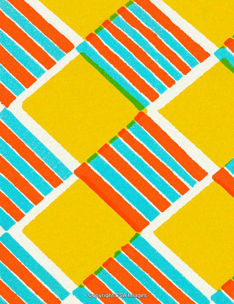 Abstract Geometric Pattern with Colorful Stripes and Bold Textures