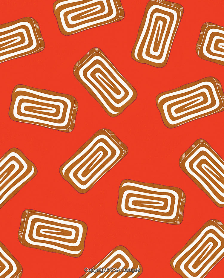 Pattern of Rolled Cake Pieces