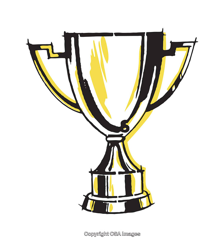 Hand-Drawn Illustration of a Trophy Symbolizing Success and Achievement