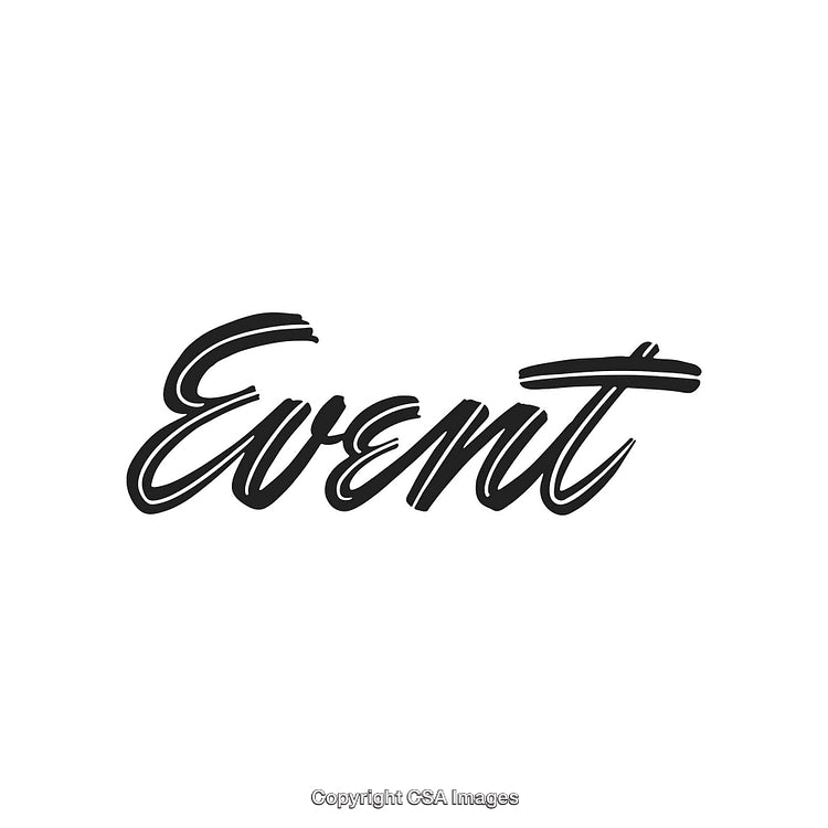 Elegant Handwritten Event Title in Black with Modern Calligraphy Design