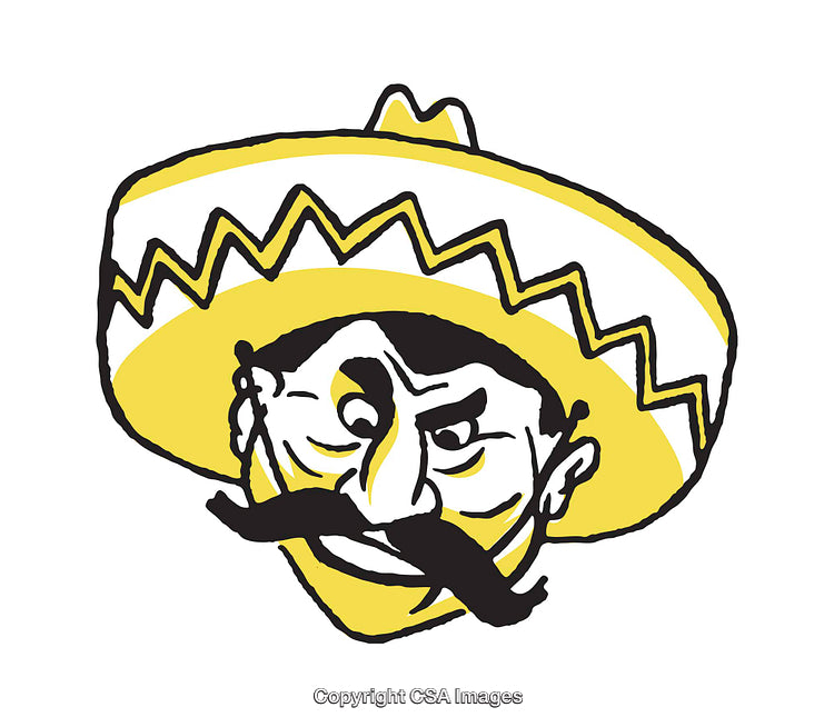Colorful Illustrated Character in a Traditional Hat with Expressive Features