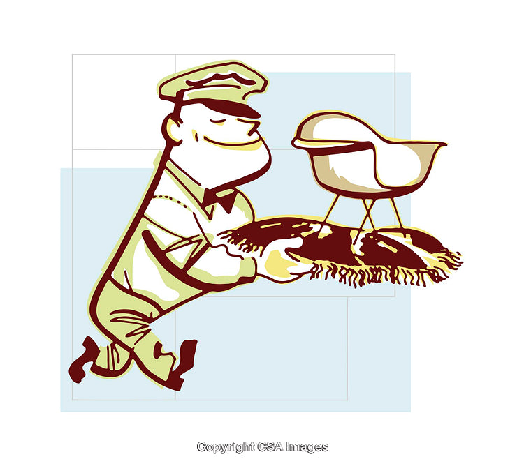 Chef Holding Covered Dish in Retro Style Illustration