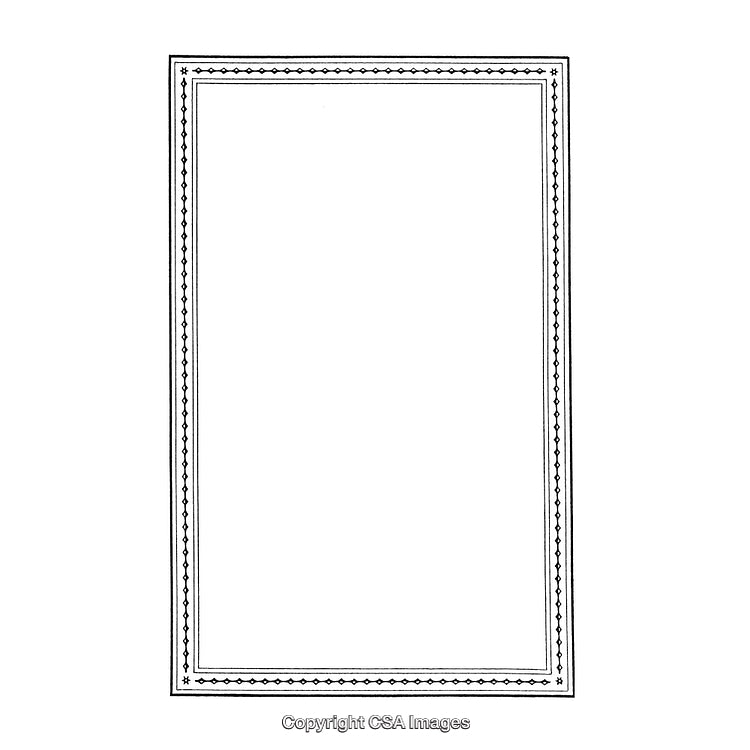 Black And White Decorative Border with Simple Geometric Patterns