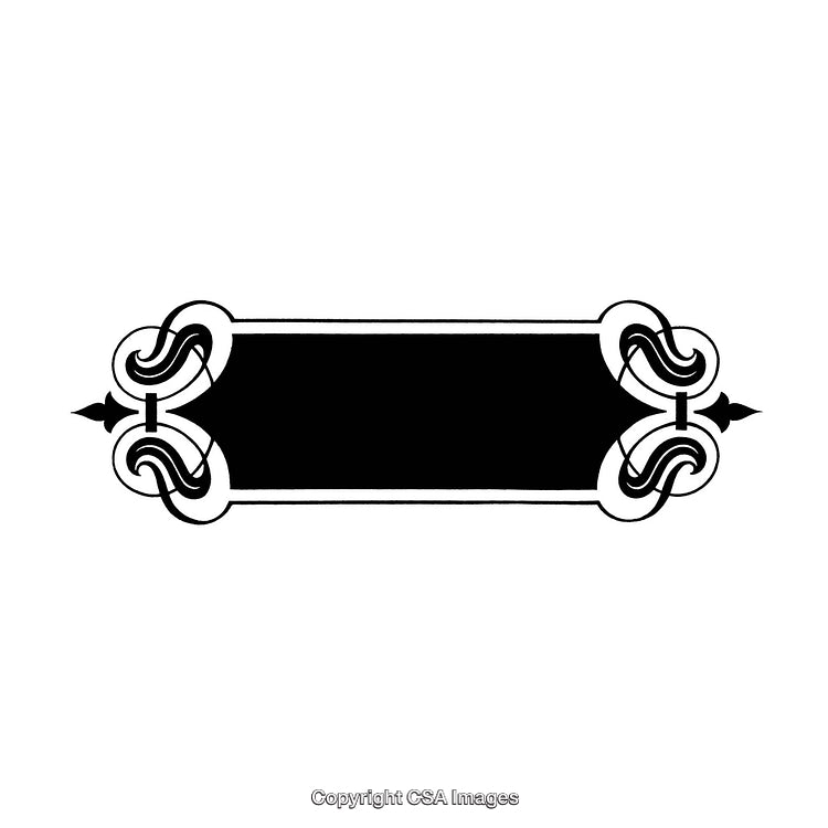 Elegant Decorative Black and White Border Design with Classic Elements