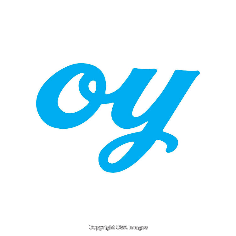 Blue Script Text on Clean White Background