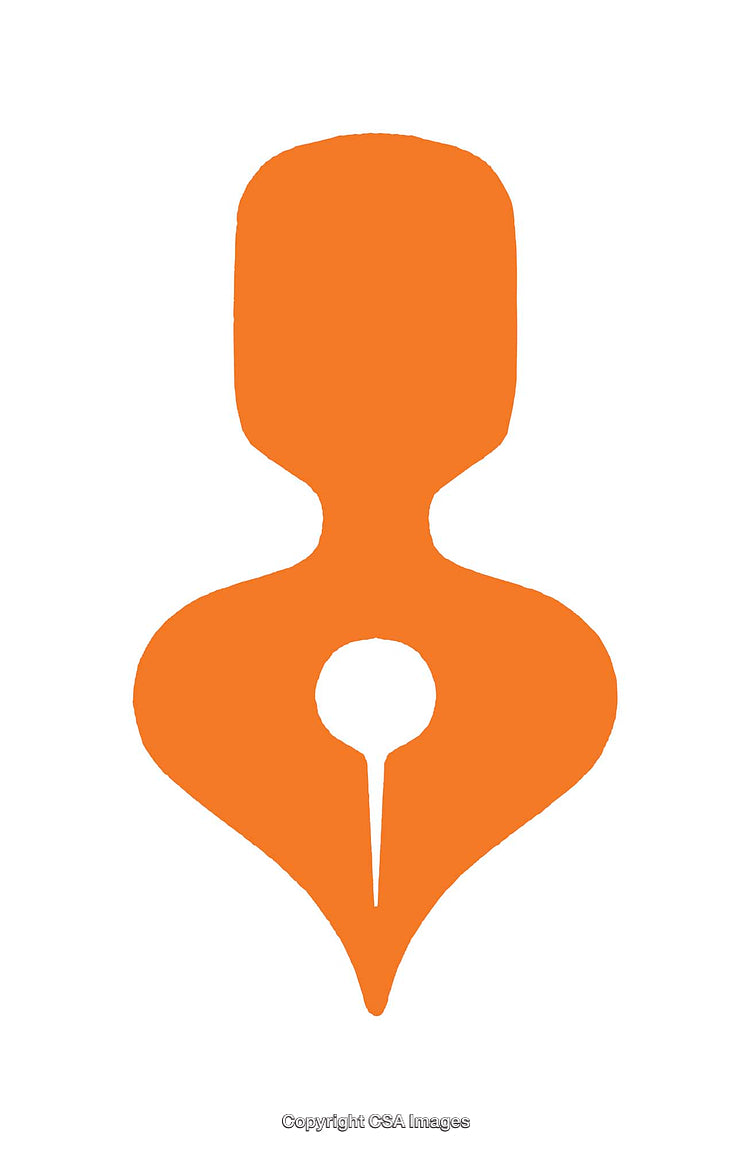 Abstract Orange Icon with Creative Design on White Background